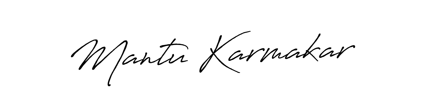 Also we have Mantu Karmakar name is the best signature style. Create professional handwritten signature collection using Antro_Vectra_Bolder autograph style. Mantu Karmakar signature style 7 images and pictures png