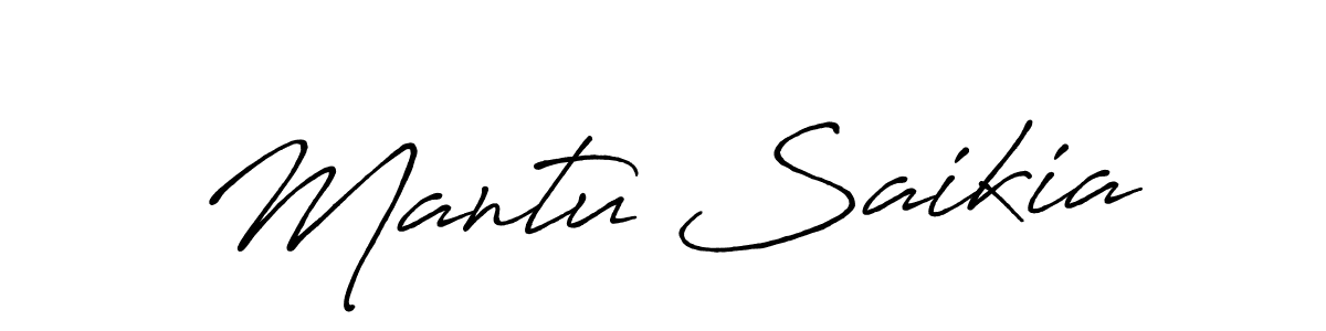 Create a beautiful signature design for name Mantu Saikia. With this signature (Antro_Vectra_Bolder) fonts, you can make a handwritten signature for free. Mantu Saikia signature style 7 images and pictures png