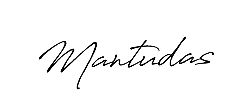 Use a signature maker to create a handwritten signature online. With this signature software, you can design (Antro_Vectra_Bolder) your own signature for name Mantudas. Mantudas signature style 7 images and pictures png