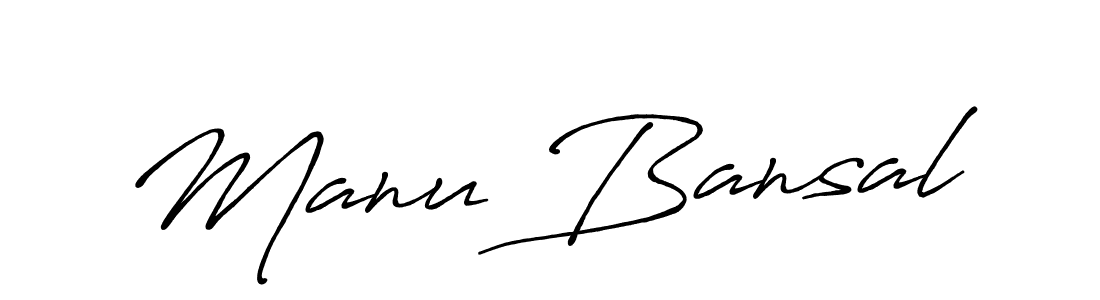 The best way (Antro_Vectra_Bolder) to make a short signature is to pick only two or three words in your name. The name Manu Bansal include a total of six letters. For converting this name. Manu Bansal signature style 7 images and pictures png