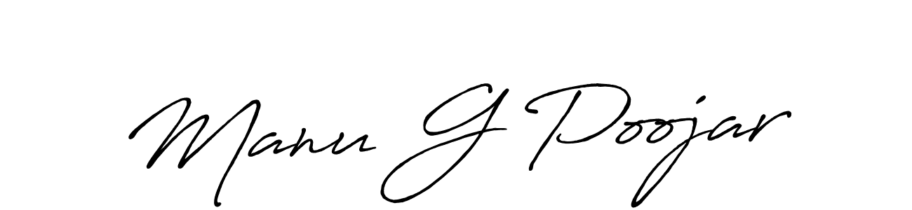 Similarly Antro_Vectra_Bolder is the best handwritten signature design. Signature creator online .You can use it as an online autograph creator for name Manu G Poojar. Manu G Poojar signature style 7 images and pictures png