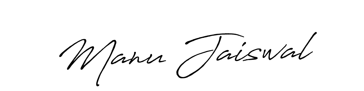 It looks lik you need a new signature style for name Manu Jaiswal. Design unique handwritten (Antro_Vectra_Bolder) signature with our free signature maker in just a few clicks. Manu Jaiswal signature style 7 images and pictures png