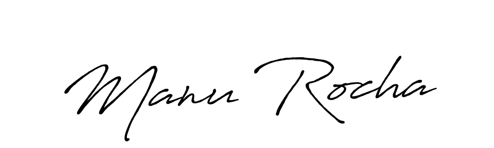 Create a beautiful signature design for name Manu Rocha. With this signature (Antro_Vectra_Bolder) fonts, you can make a handwritten signature for free. Manu Rocha signature style 7 images and pictures png