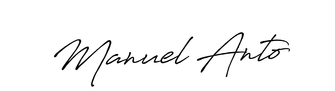 Make a beautiful signature design for name Manuel Anto. With this signature (Antro_Vectra_Bolder) style, you can create a handwritten signature for free. Manuel Anto signature style 7 images and pictures png