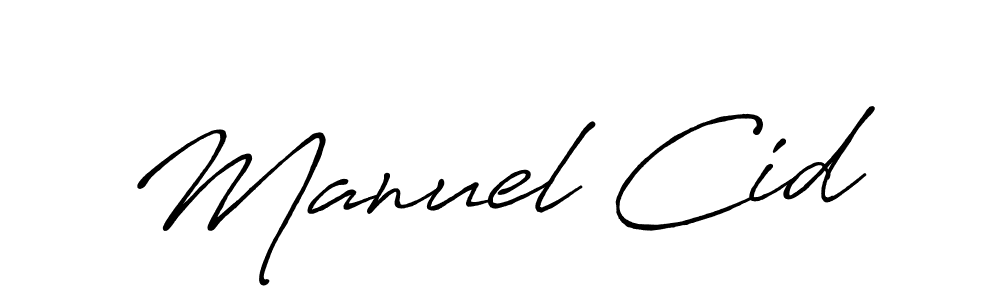 Create a beautiful signature design for name Manuel Cid. With this signature (Antro_Vectra_Bolder) fonts, you can make a handwritten signature for free. Manuel Cid signature style 7 images and pictures png
