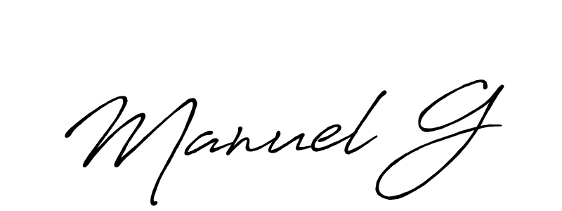 Also You can easily find your signature by using the search form. We will create Manuel G name handwritten signature images for you free of cost using Antro_Vectra_Bolder sign style. Manuel G signature style 7 images and pictures png