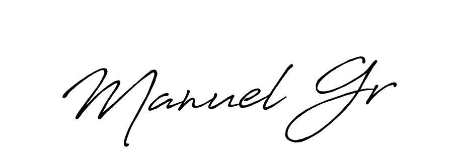 Design your own signature with our free online signature maker. With this signature software, you can create a handwritten (Antro_Vectra_Bolder) signature for name Manuel Gr. Manuel Gr signature style 7 images and pictures png