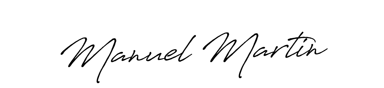 Create a beautiful signature design for name Manuel Martin. With this signature (Antro_Vectra_Bolder) fonts, you can make a handwritten signature for free. Manuel Martin signature style 7 images and pictures png