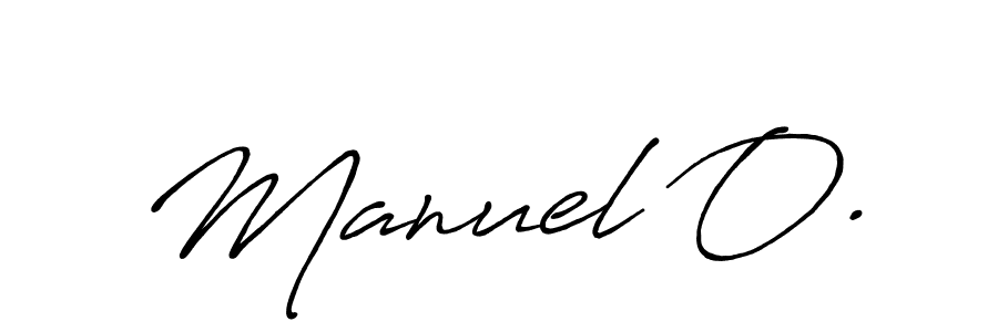 Make a beautiful signature design for name Manuel O.. With this signature (Antro_Vectra_Bolder) style, you can create a handwritten signature for free. Manuel O. signature style 7 images and pictures png