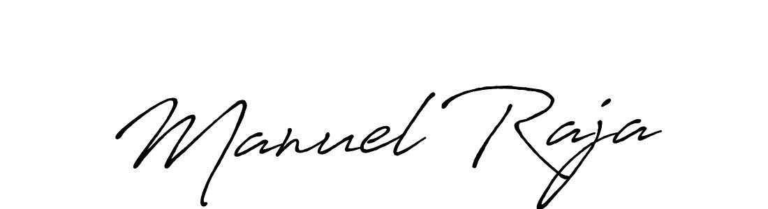 Make a beautiful signature design for name Manuel Raja. With this signature (Antro_Vectra_Bolder) style, you can create a handwritten signature for free. Manuel Raja signature style 7 images and pictures png
