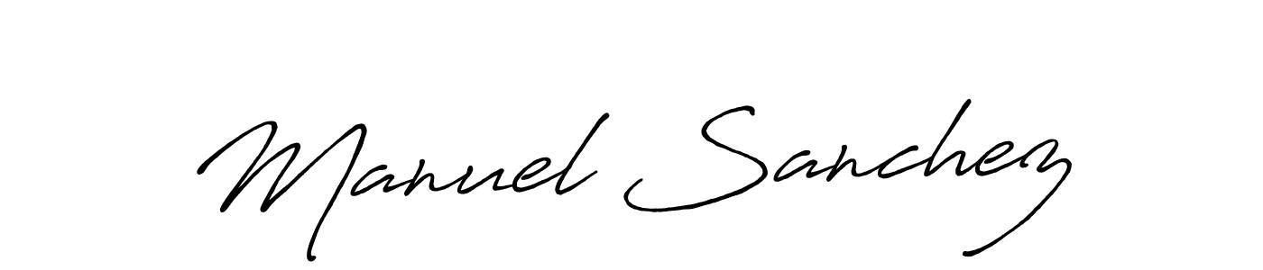 The best way (Antro_Vectra_Bolder) to make a short signature is to pick only two or three words in your name. The name Manuel Sanchez include a total of six letters. For converting this name. Manuel Sanchez signature style 7 images and pictures png