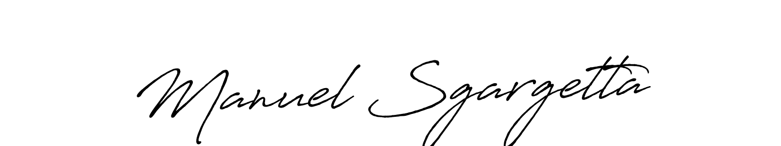 Create a beautiful signature design for name Manuel Sgargetta. With this signature (Antro_Vectra_Bolder) fonts, you can make a handwritten signature for free. Manuel Sgargetta signature style 7 images and pictures png