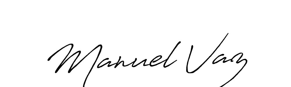 Create a beautiful signature design for name Manuel Vaz. With this signature (Antro_Vectra_Bolder) fonts, you can make a handwritten signature for free. Manuel Vaz signature style 7 images and pictures png