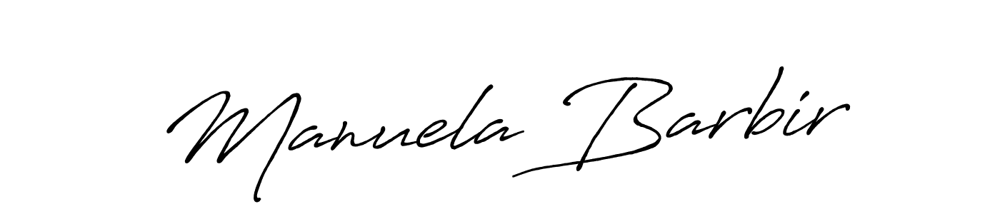 Also we have Manuela Barbir name is the best signature style. Create professional handwritten signature collection using Antro_Vectra_Bolder autograph style. Manuela Barbir signature style 7 images and pictures png