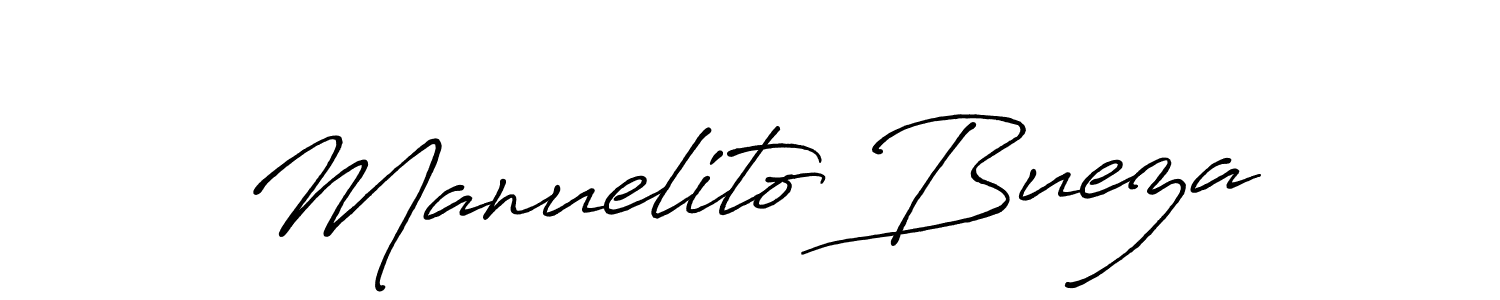 Make a beautiful signature design for name Manuelito Bueza. With this signature (Antro_Vectra_Bolder) style, you can create a handwritten signature for free. Manuelito Bueza signature style 7 images and pictures png