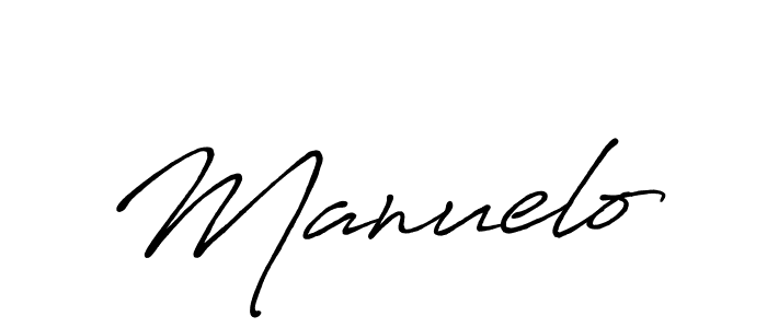 How to make Manuelo name signature. Use Antro_Vectra_Bolder style for creating short signs online. This is the latest handwritten sign. Manuelo signature style 7 images and pictures png