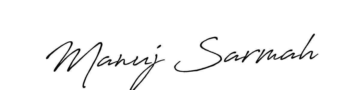 How to make Manuj Sarmah signature? Antro_Vectra_Bolder is a professional autograph style. Create handwritten signature for Manuj Sarmah name. Manuj Sarmah signature style 7 images and pictures png