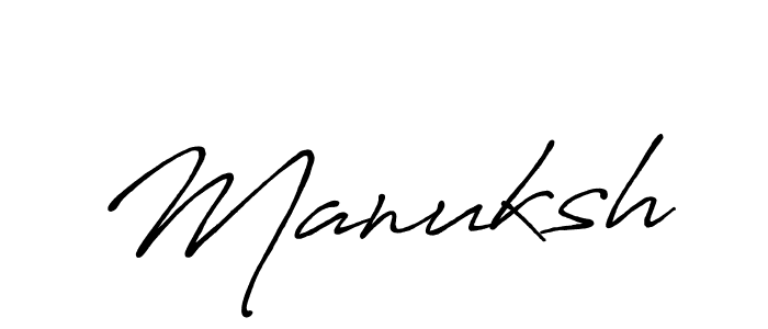 It looks lik you need a new signature style for name Manuksh. Design unique handwritten (Antro_Vectra_Bolder) signature with our free signature maker in just a few clicks. Manuksh signature style 7 images and pictures png