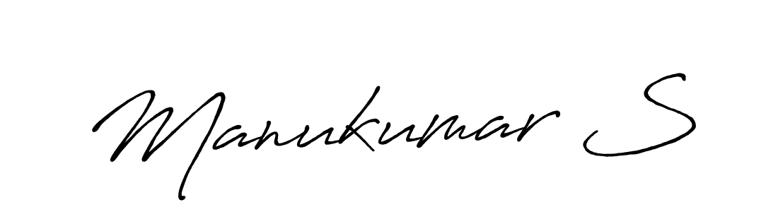 It looks lik you need a new signature style for name Manukumar S. Design unique handwritten (Antro_Vectra_Bolder) signature with our free signature maker in just a few clicks. Manukumar S signature style 7 images and pictures png