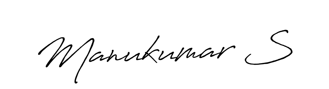 How to make Manukumar S signature? Antro_Vectra_Bolder is a professional autograph style. Create handwritten signature for Manukumar S name. Manukumar S signature style 7 images and pictures png