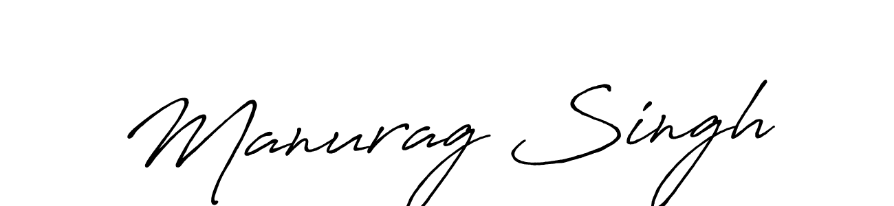 Create a beautiful signature design for name Manurag Singh. With this signature (Antro_Vectra_Bolder) fonts, you can make a handwritten signature for free. Manurag Singh signature style 7 images and pictures png
