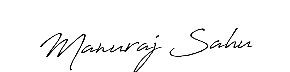 The best way (Antro_Vectra_Bolder) to make a short signature is to pick only two or three words in your name. The name Manuraj Sahu include a total of six letters. For converting this name. Manuraj Sahu signature style 7 images and pictures png