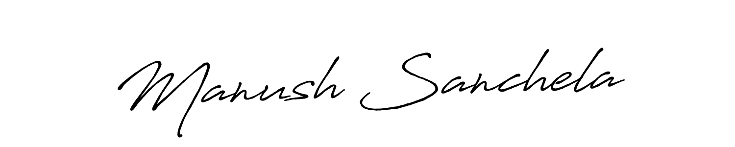 How to Draw Manush Sanchela signature style? Antro_Vectra_Bolder is a latest design signature styles for name Manush Sanchela. Manush Sanchela signature style 7 images and pictures png