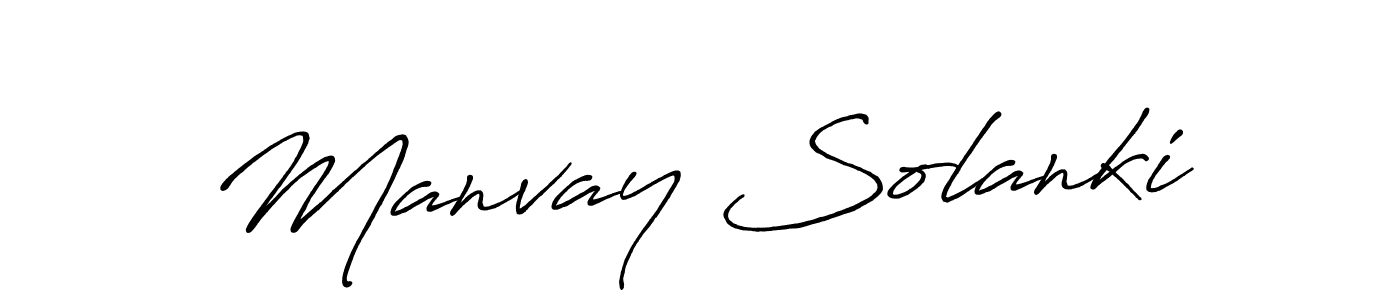 You should practise on your own different ways (Antro_Vectra_Bolder) to write your name (Manvay Solanki) in signature. don't let someone else do it for you. Manvay Solanki signature style 7 images and pictures png