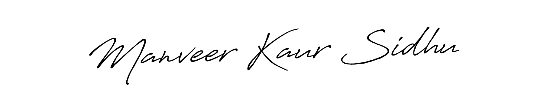 Use a signature maker to create a handwritten signature online. With this signature software, you can design (Antro_Vectra_Bolder) your own signature for name Manveer Kaur Sidhu. Manveer Kaur Sidhu signature style 7 images and pictures png