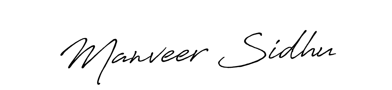 How to make Manveer Sidhu signature? Antro_Vectra_Bolder is a professional autograph style. Create handwritten signature for Manveer Sidhu name. Manveer Sidhu signature style 7 images and pictures png