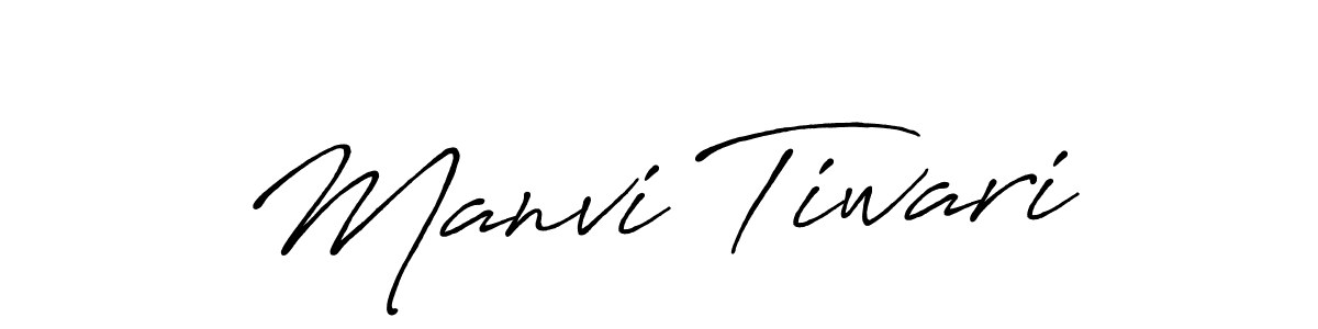 Create a beautiful signature design for name Manvi Tiwari. With this signature (Antro_Vectra_Bolder) fonts, you can make a handwritten signature for free. Manvi Tiwari signature style 7 images and pictures png