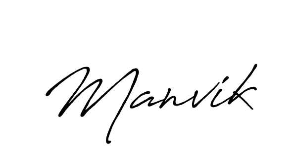 Use a signature maker to create a handwritten signature online. With this signature software, you can design (Antro_Vectra_Bolder) your own signature for name Manvik. Manvik signature style 7 images and pictures png