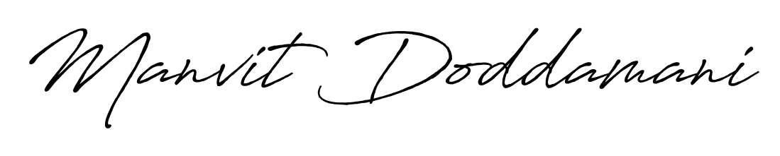 Upgrade your professional image with Manvit Doddamani signature created with Antro_Vectra_Bolder font. Fast, free, and watermark-free download. Manvit Doddamani signature style 7 images and pictures png