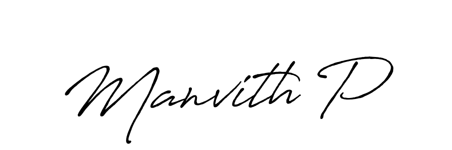 The best way (Antro_Vectra_Bolder) to make a short signature is to pick only two or three words in your name. The name Manvith P include a total of six letters. For converting this name. Manvith P signature style 7 images and pictures png