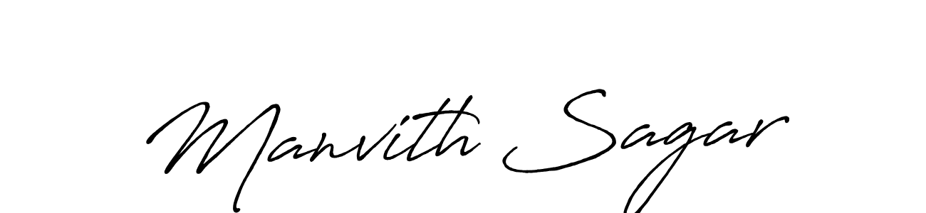 Also You can easily find your signature by using the search form. We will create Manvith Sagar name handwritten signature images for you free of cost using Antro_Vectra_Bolder sign style. Manvith Sagar signature style 7 images and pictures png