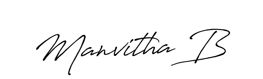 How to Draw Manvitha B signature style? Antro_Vectra_Bolder is a latest design signature styles for name Manvitha B. Manvitha B signature style 7 images and pictures png