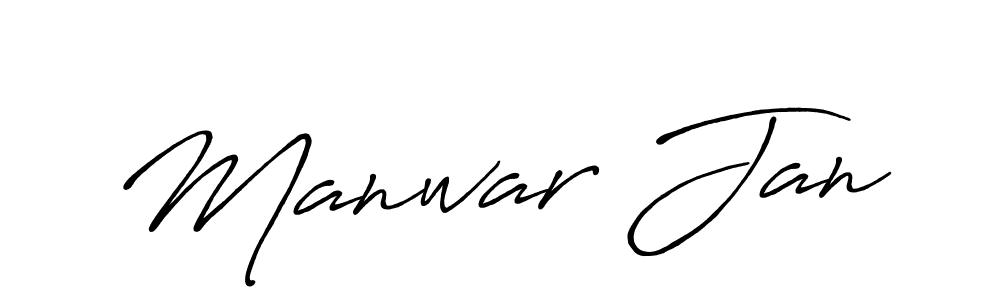 Use a signature maker to create a handwritten signature online. With this signature software, you can design (Antro_Vectra_Bolder) your own signature for name Manwar Jan. Manwar Jan signature style 7 images and pictures png