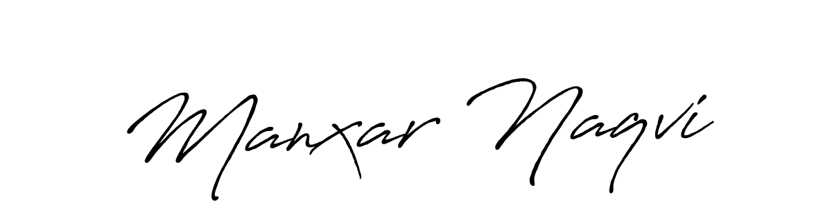 Also we have Manxar Naqvi name is the best signature style. Create professional handwritten signature collection using Antro_Vectra_Bolder autograph style. Manxar Naqvi signature style 7 images and pictures png