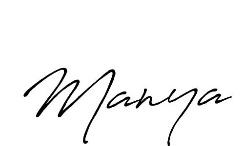 Design your own signature with our free online signature maker. With this signature software, you can create a handwritten (Antro_Vectra_Bolder) signature for name Manya. Manya signature style 7 images and pictures png