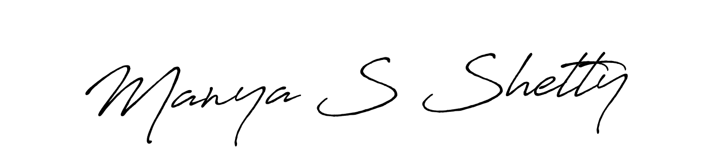 It looks lik you need a new signature style for name Manya S Shetty. Design unique handwritten (Antro_Vectra_Bolder) signature with our free signature maker in just a few clicks. Manya S Shetty signature style 7 images and pictures png