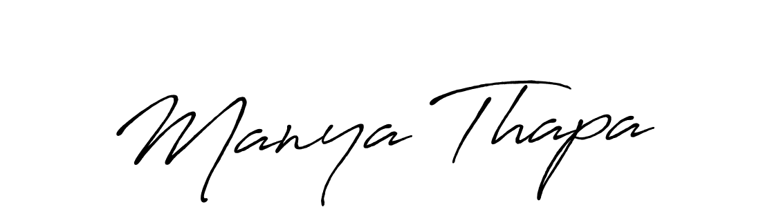 How to make Manya Thapa signature? Antro_Vectra_Bolder is a professional autograph style. Create handwritten signature for Manya Thapa name. Manya Thapa signature style 7 images and pictures png