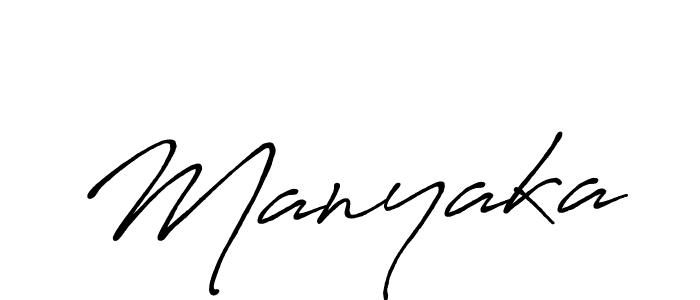 Make a beautiful signature design for name Manyaka. With this signature (Antro_Vectra_Bolder) style, you can create a handwritten signature for free. Manyaka signature style 7 images and pictures png