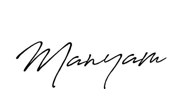 Make a beautiful signature design for name Manyam. With this signature (Antro_Vectra_Bolder) style, you can create a handwritten signature for free. Manyam signature style 7 images and pictures png