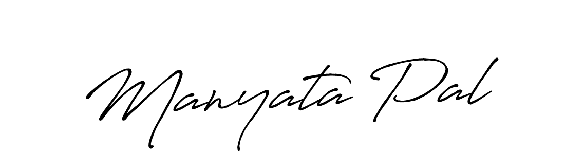 Make a beautiful signature design for name Manyata Pal. With this signature (Antro_Vectra_Bolder) style, you can create a handwritten signature for free. Manyata Pal signature style 7 images and pictures png
