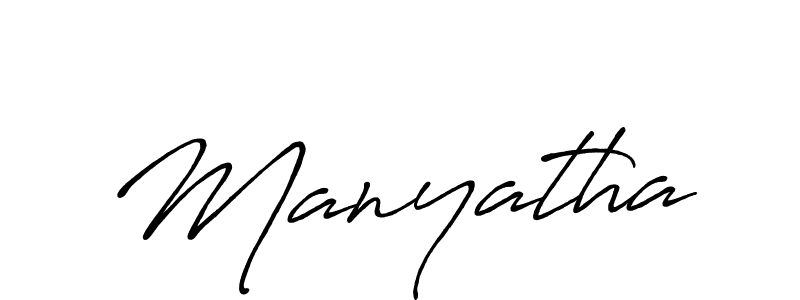 Make a beautiful signature design for name Manyatha. With this signature (Antro_Vectra_Bolder) style, you can create a handwritten signature for free. Manyatha signature style 7 images and pictures png