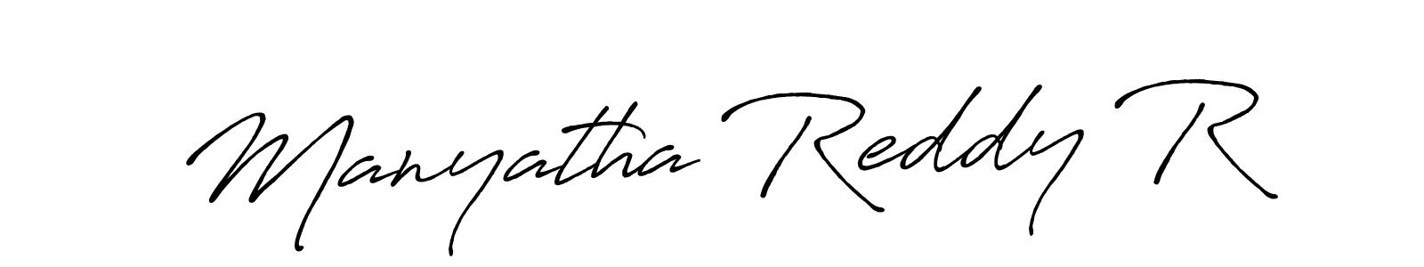 Also You can easily find your signature by using the search form. We will create Manyatha Reddy R name handwritten signature images for you free of cost using Antro_Vectra_Bolder sign style. Manyatha Reddy R signature style 7 images and pictures png