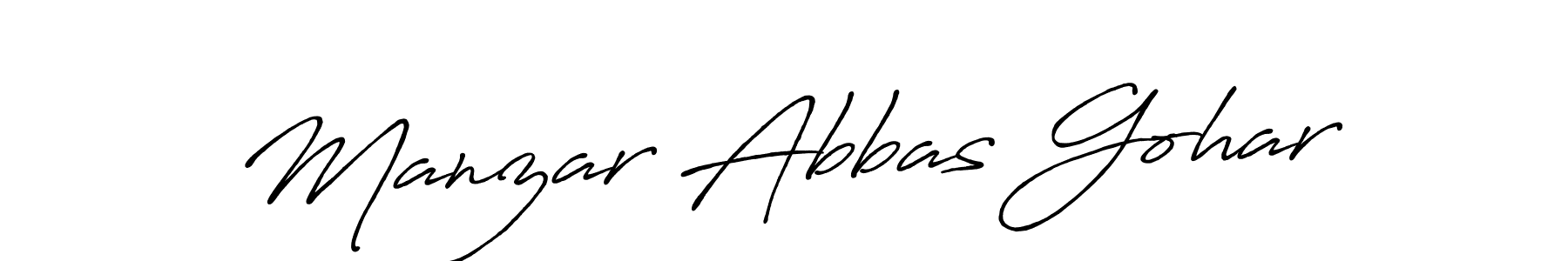 The best way (Antro_Vectra_Bolder) to make a short signature is to pick only two or three words in your name. The name Manzar Abbas Gohar include a total of six letters. For converting this name. Manzar Abbas Gohar signature style 7 images and pictures png