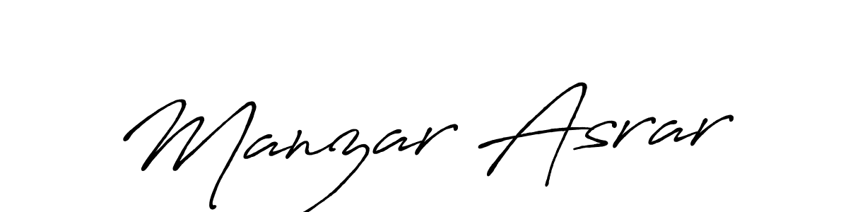 Also You can easily find your signature by using the search form. We will create Manzar Asrar name handwritten signature images for you free of cost using Antro_Vectra_Bolder sign style. Manzar Asrar signature style 7 images and pictures png