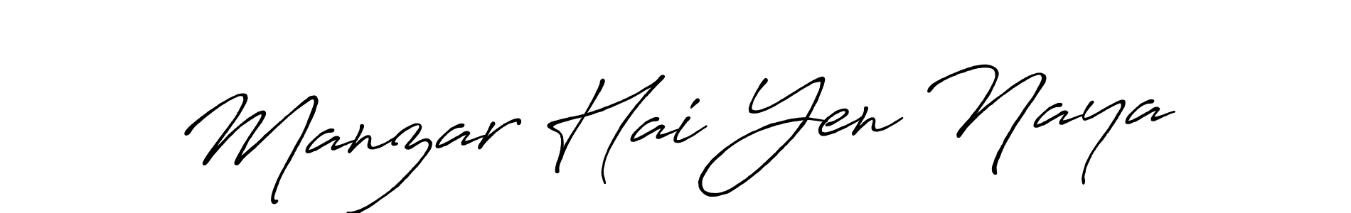It looks lik you need a new signature style for name Manzar Hai Yen Naya. Design unique handwritten (Antro_Vectra_Bolder) signature with our free signature maker in just a few clicks. Manzar Hai Yen Naya signature style 7 images and pictures png