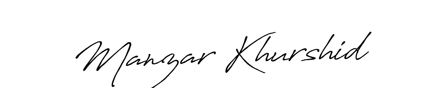 The best way (Antro_Vectra_Bolder) to make a short signature is to pick only two or three words in your name. The name Manzar Khurshid include a total of six letters. For converting this name. Manzar Khurshid signature style 7 images and pictures png